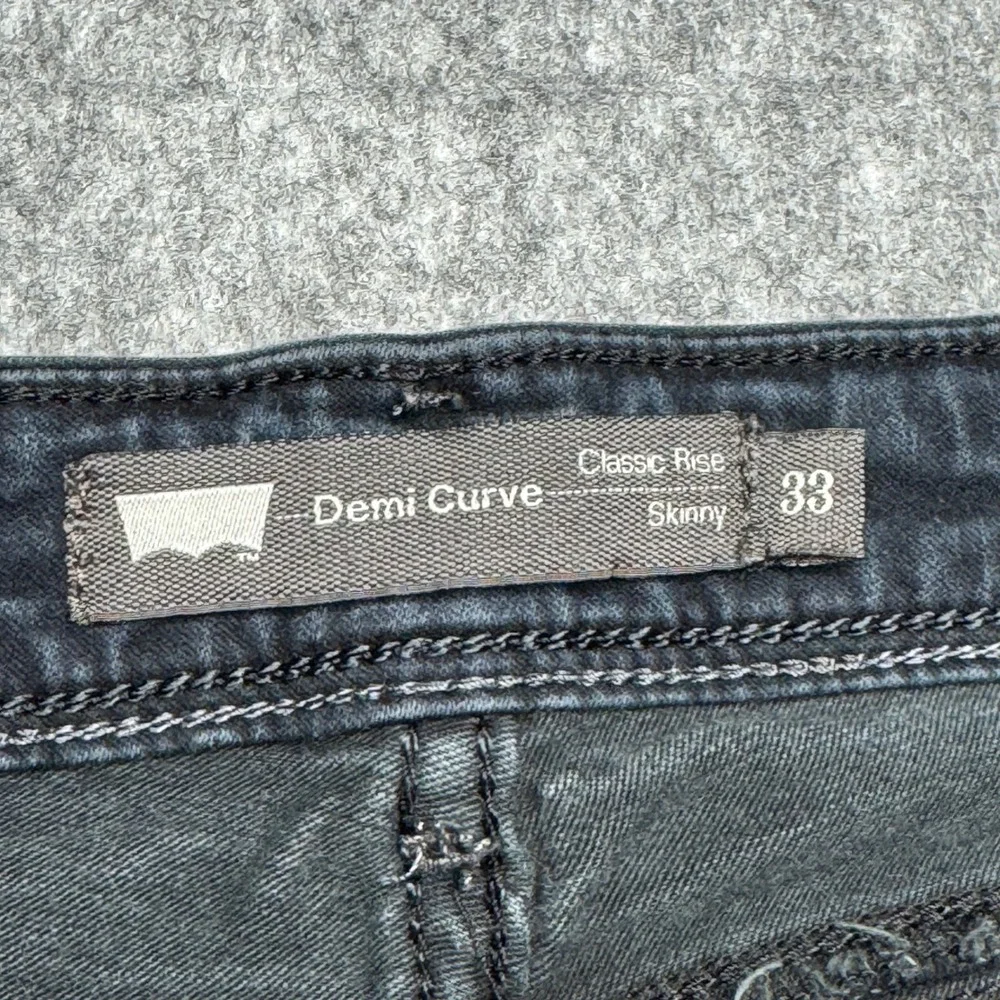 Levi's Demi Curve Classic Rise Skinny Jeans Black Wash Denim Size‎ 33